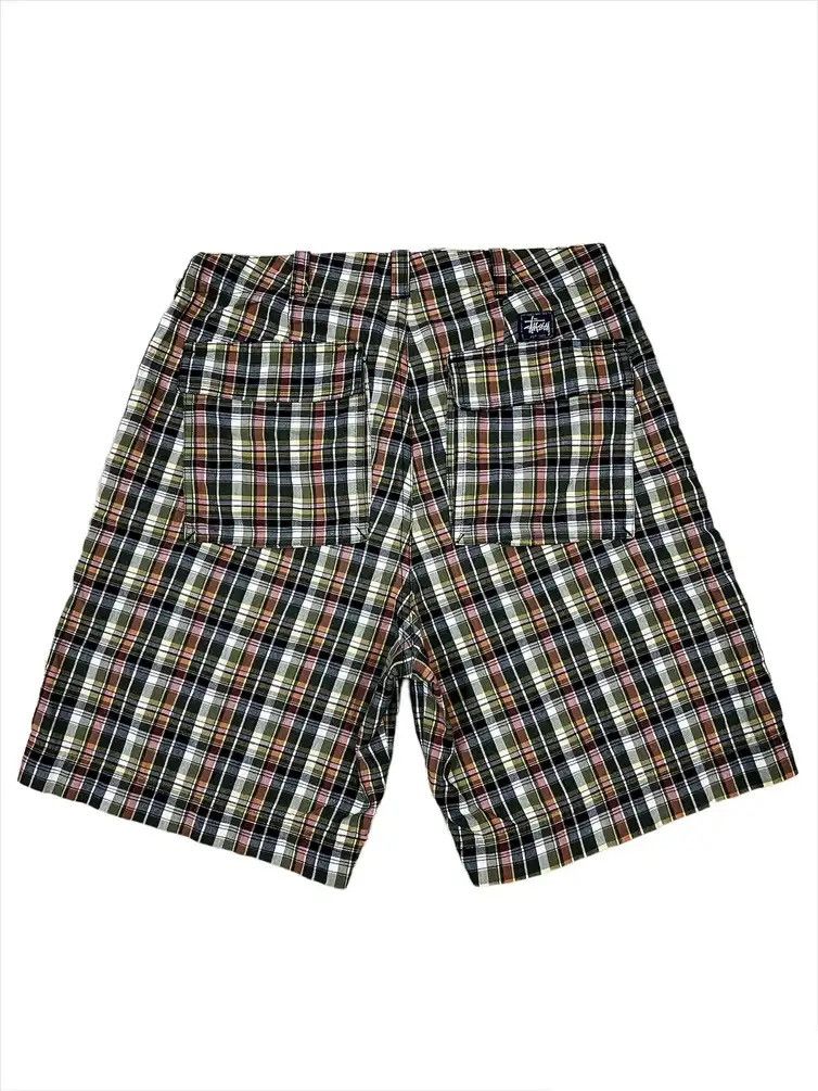 Arts & Science 1990s Stussy 🇺🇸 Madras Plaid Flap Pockets Cargo Shorts Size US 30 / EU 46 - 3 Thumbnail