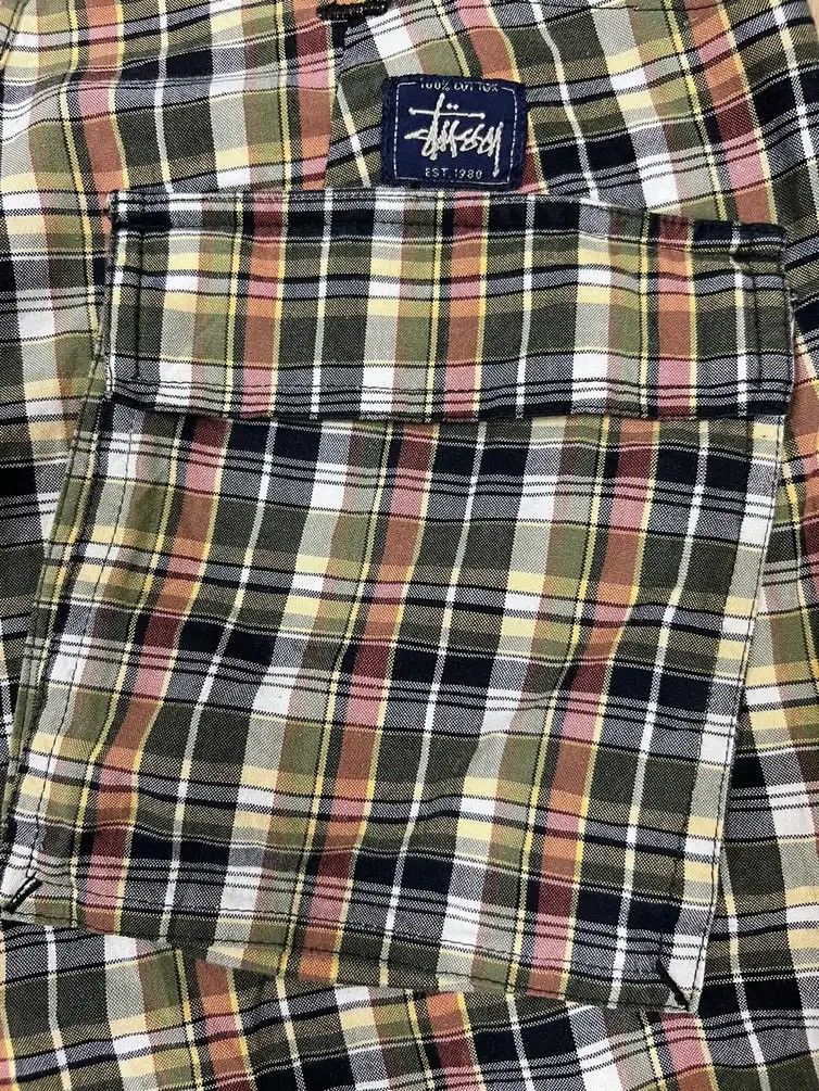 Arts & Science 1990s Stussy 🇺🇸 Madras Plaid Flap Pockets Cargo Shorts Size US 30 / EU 46 - 4 Thumbnail