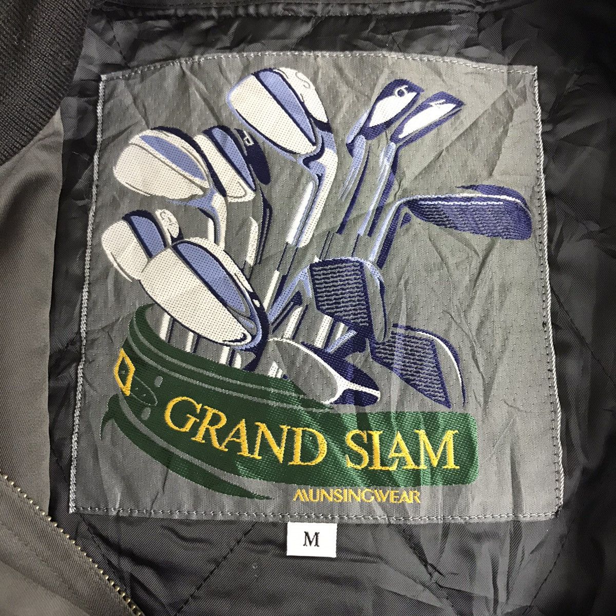 Grand Slam MUNSINGWEAR GRAND SLAM Golf Black Bomber Jacket Size US M / EU 48-50 / 2 - 4 Thumbnail