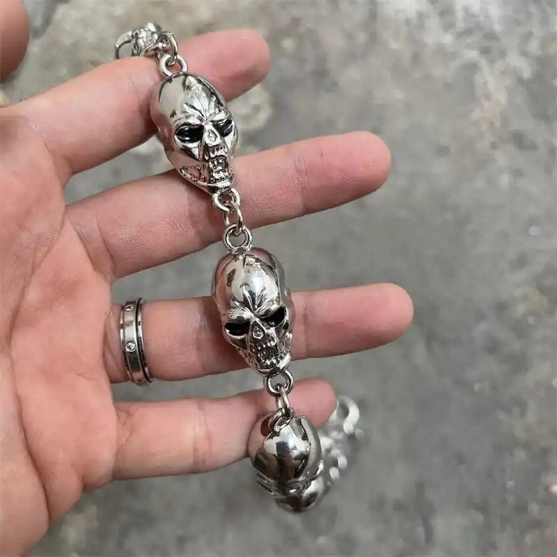 Jewelry Men's Waist Key Chain Skull Head Metal Vintage Size ONE SIZE - 3 Thumbnail