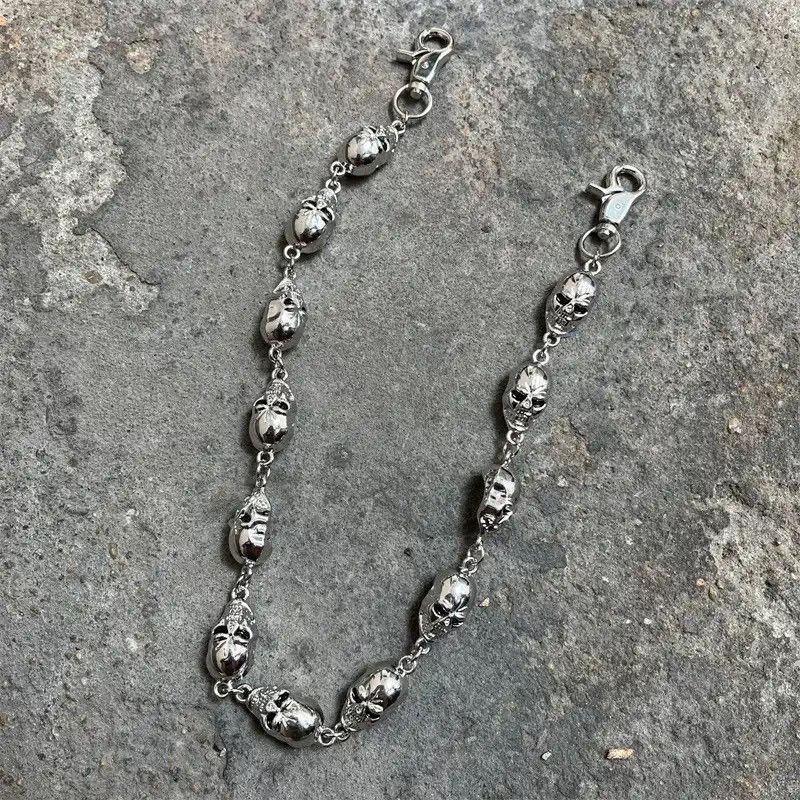 Jewelry Men's Waist Key Chain Skull Head Metal Vintage Size ONE SIZE - 4 Thumbnail