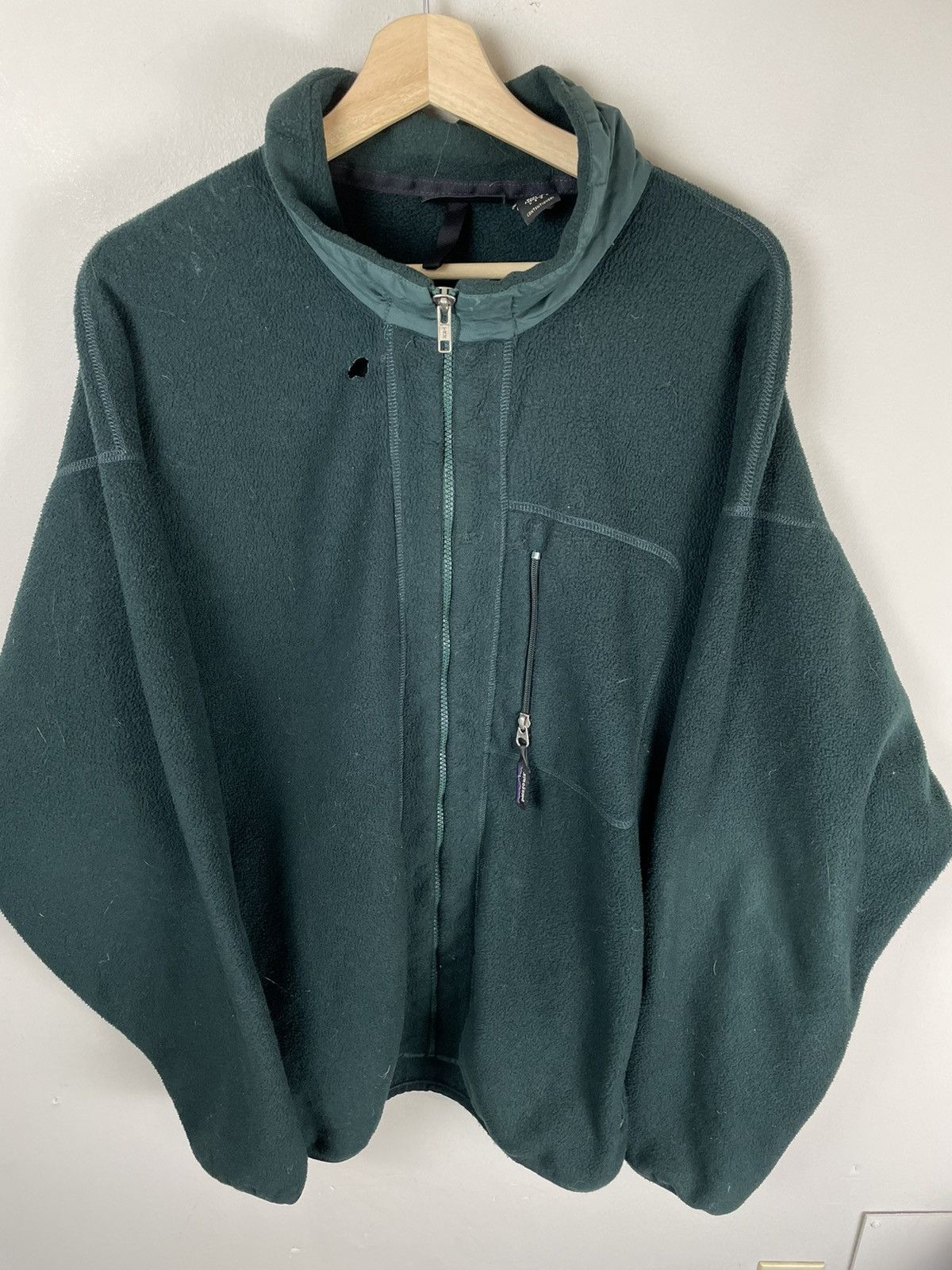 Patagonia × Vintage Vintage Crewneck Patagonia Green Synchilla Fleece Vintage Sweatshirt Size US XXL / EU 58 / 5 - 1 Thumbnail