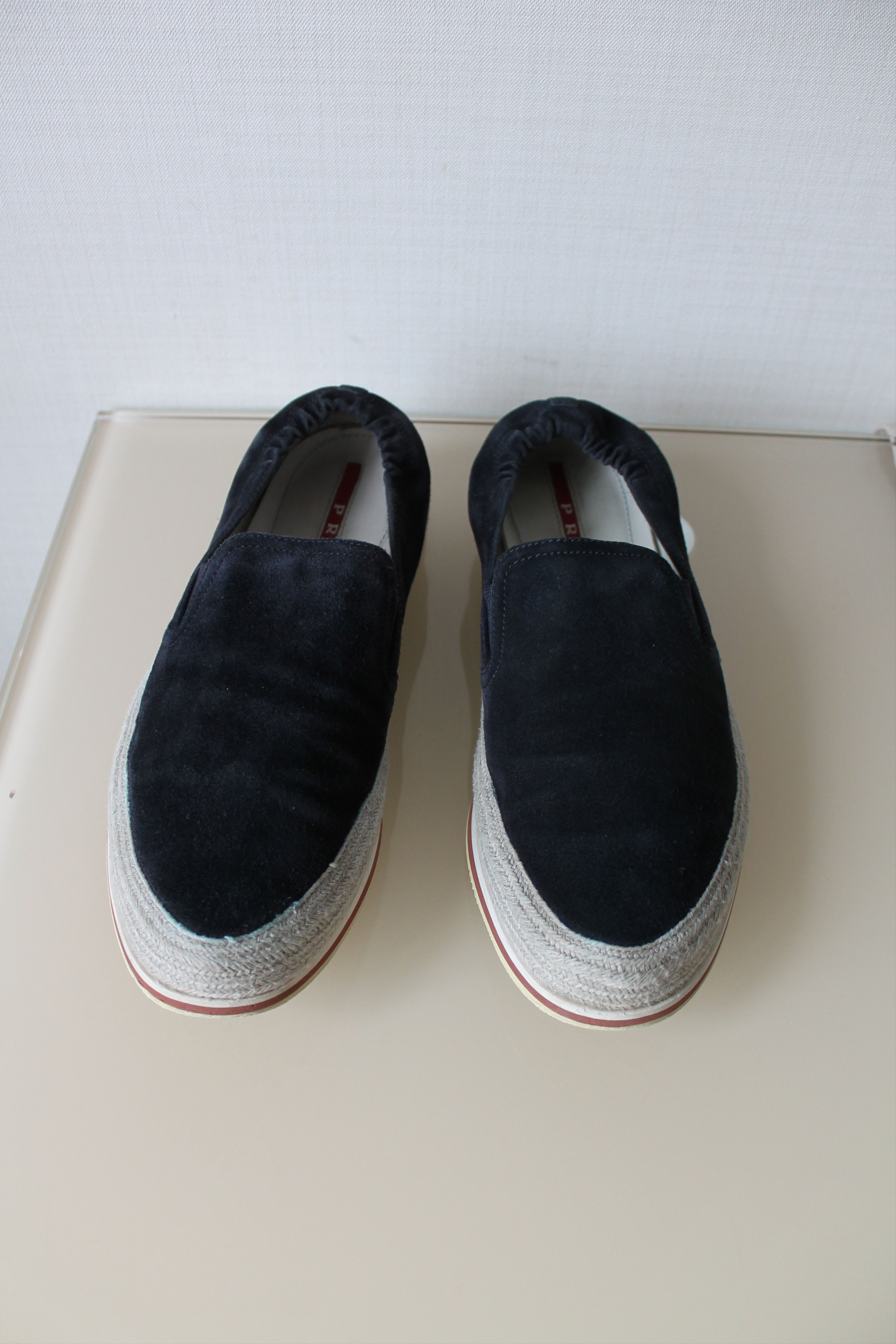 Prada PRADA Slip On Suede Sneakers 4D2363 Navy US 8 Size US 8 / EU 41 - 4 Thumbnail