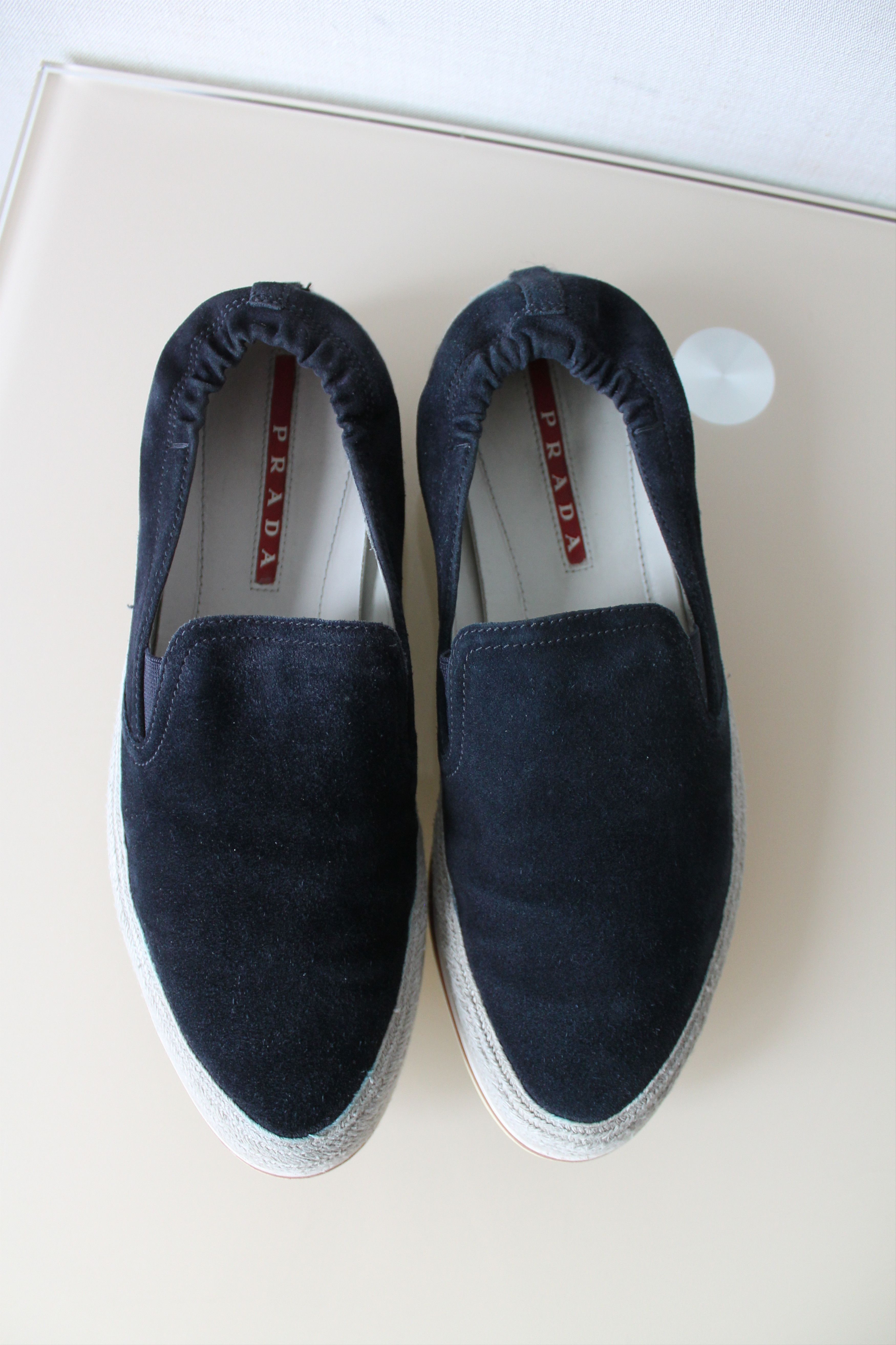 Prada PRADA Slip On Suede Sneakers 4D2363 Navy US 8 Size US 8 / EU 41 - 7 Thumbnail
