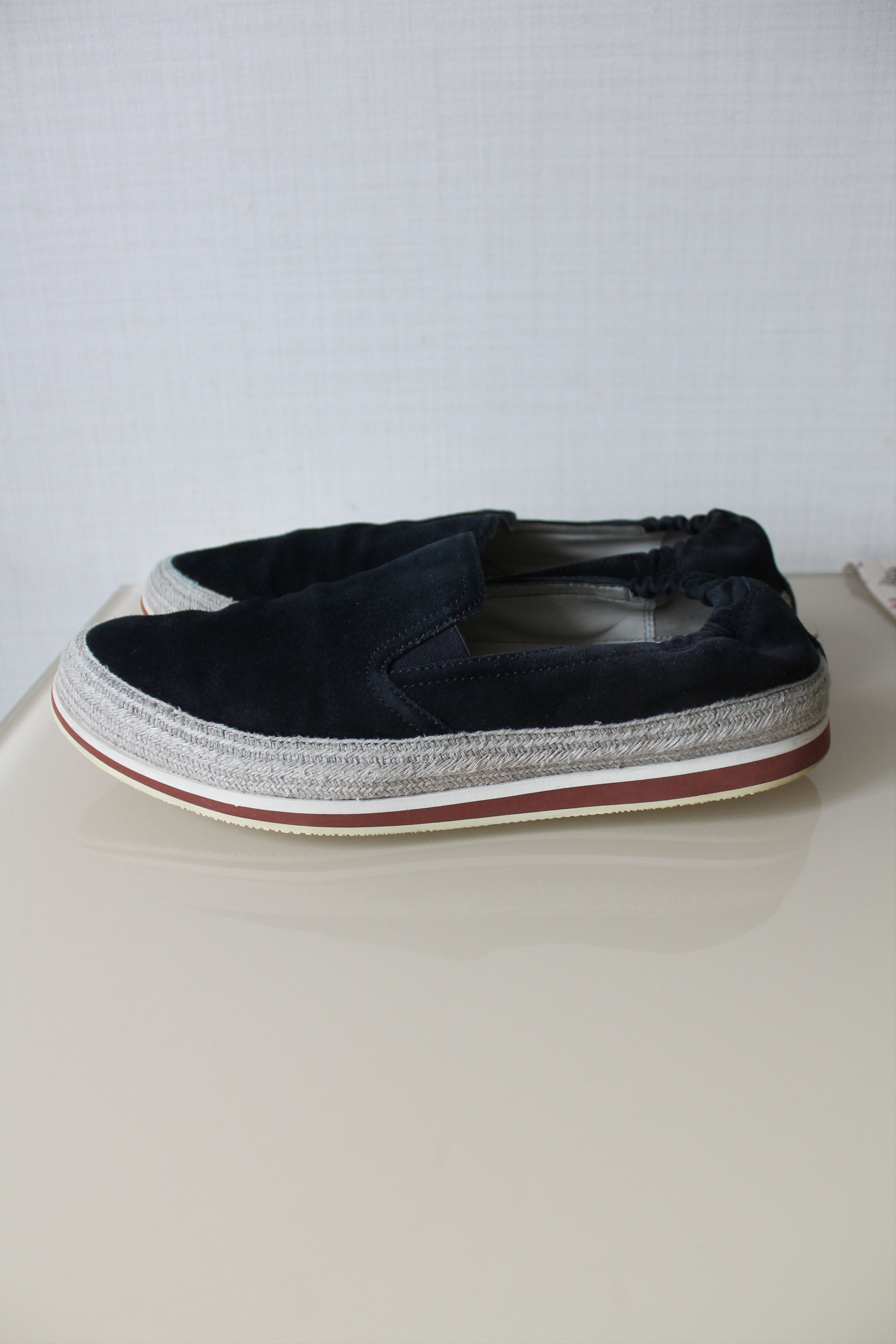 Prada PRADA Slip On Suede Sneakers 4D2363 Navy US 8 Size US 8 / EU 41 - 3 Thumbnail