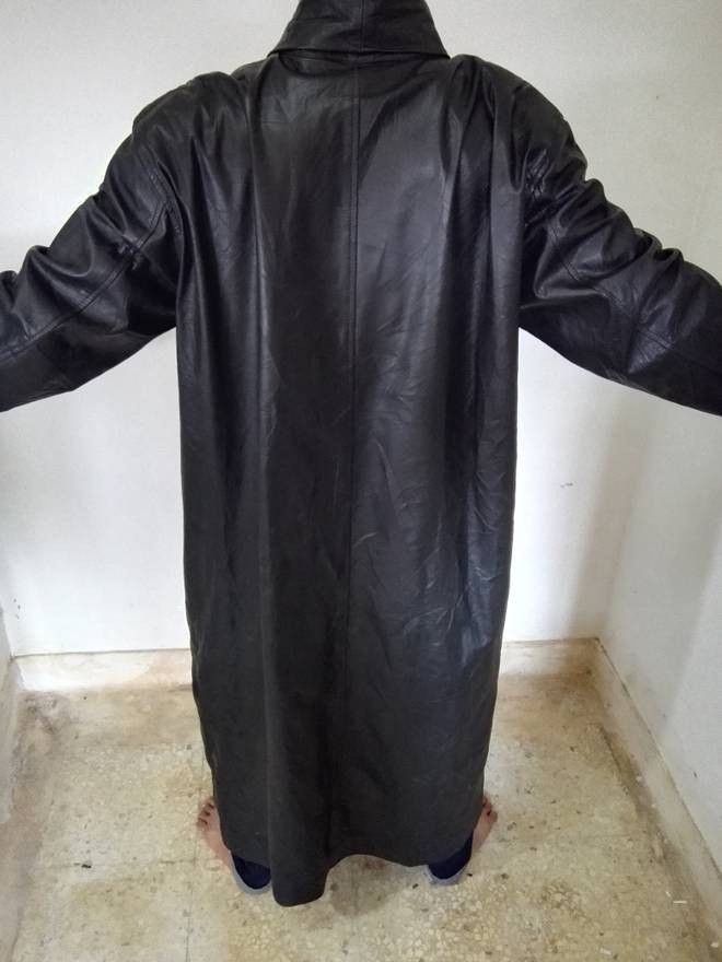 Issey Miyake Rare item!! 80s Issey Miyake Long Leather Jacket / Coat 6 Size US M / EU 48-50 / 2 - 12 Thumbnail