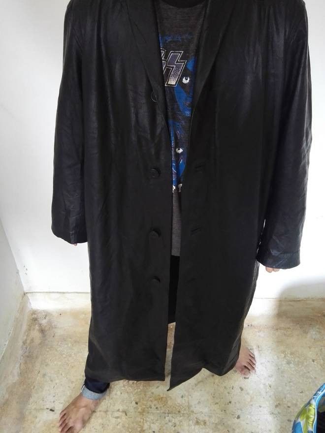 Issey Miyake Rare item!! 80s Issey Miyake Long Leather Jacket / Coat 6 Size US M / EU 48-50 / 2 - 11 Thumbnail