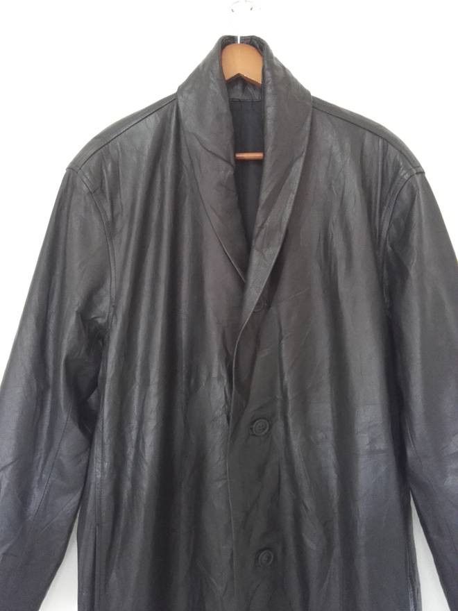 Issey Miyake Rare item!! 80s Issey Miyake Long Leather Jacket / Coat 6 Size US M / EU 48-50 / 2 - 10 Thumbnail