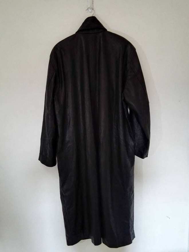 Issey Miyake Rare item!! 80s Issey Miyake Long Leather Jacket / Coat 6 Size US M / EU 48-50 / 2 - 3 Thumbnail
