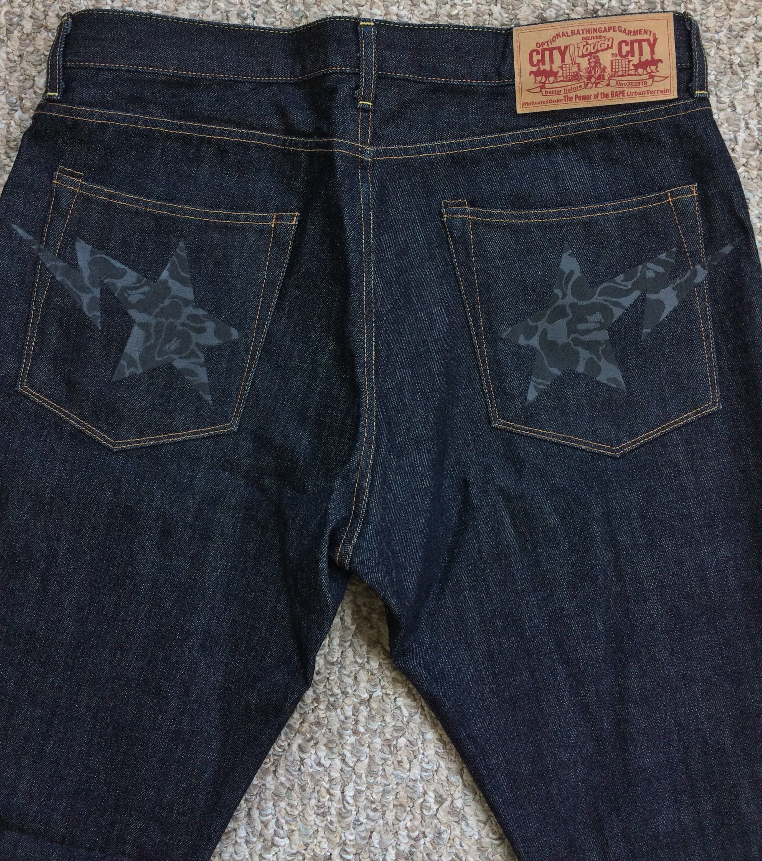 Bape OG Bapesta Star Selvedge Denim Size US 36 / EU 52 - 2 Thumbnail