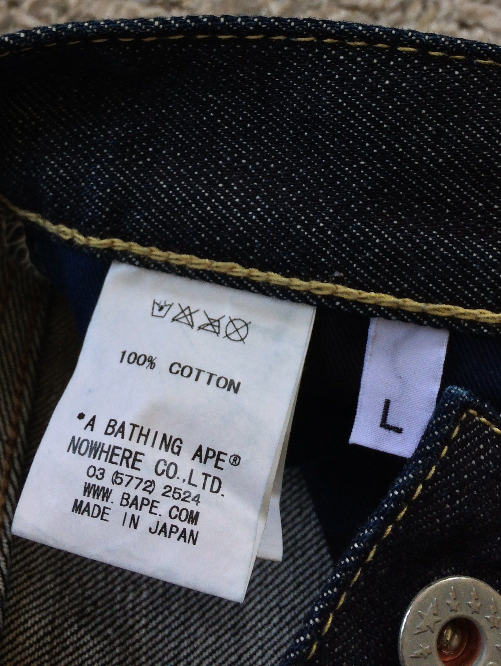 Bape OG Bapesta Star Selvedge Denim Size US 36 / EU 52 - 8 Thumbnail