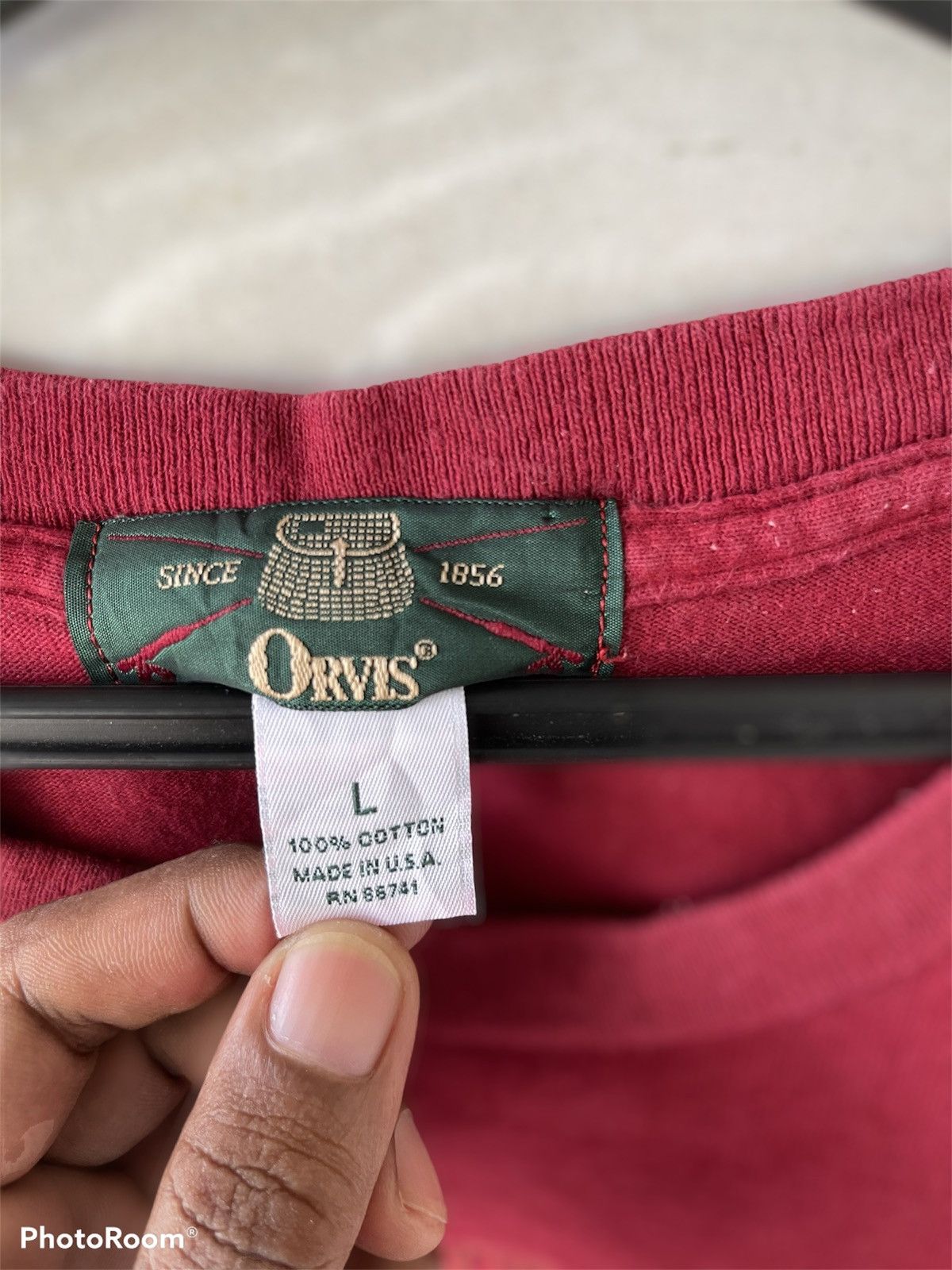 Orvis VINTAGE ORVIS 80s RED SIZE L TEE SHIRT USA Size US L / EU 52-54 / 3 - 3 Thumbnail