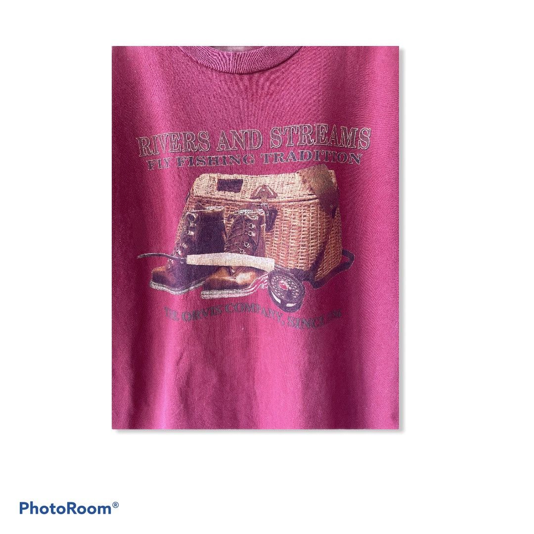 Orvis VINTAGE ORVIS 80s RED SIZE L TEE SHIRT USA Size US L / EU 52-54 / 3 - 4 Thumbnail