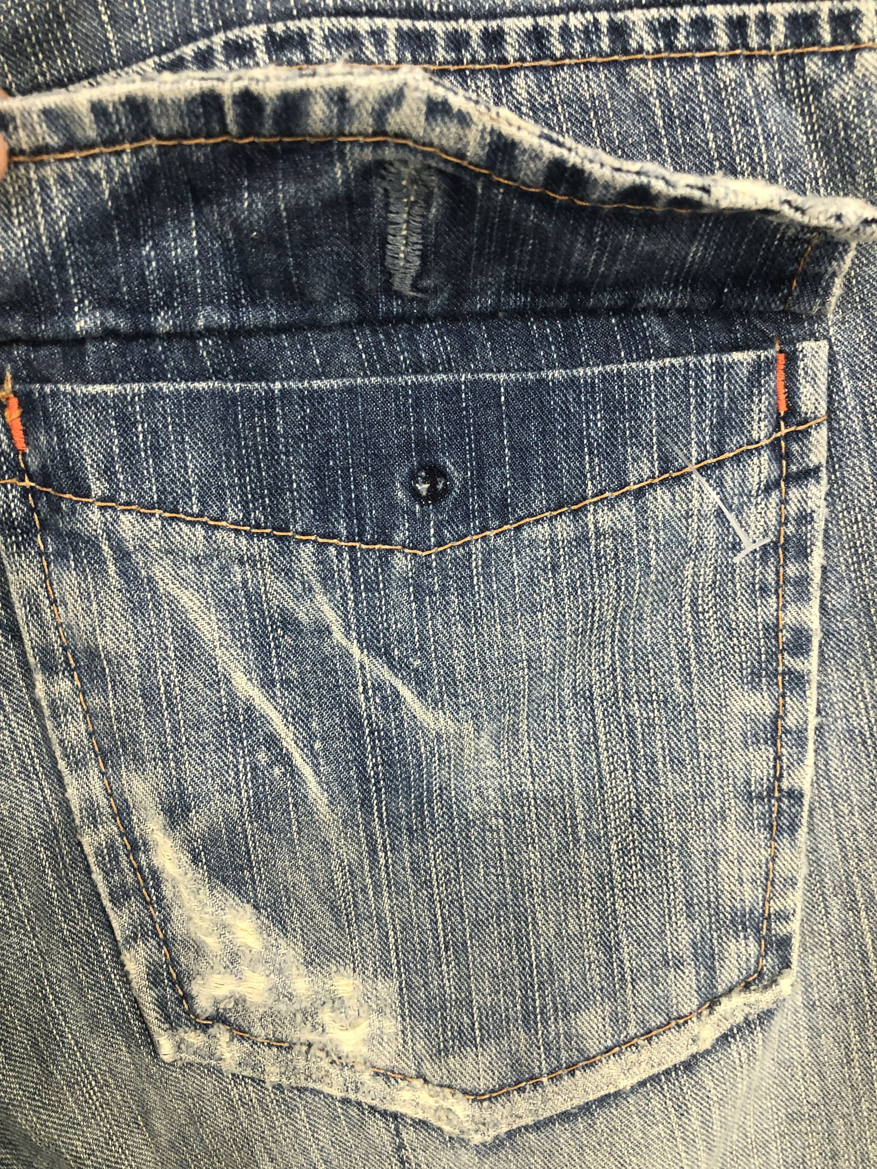 Japanese Brand Vintage Edwin Bush Flared Denim Jeans Faded blue Size US 32 / EU 48 - 11 Thumbnail