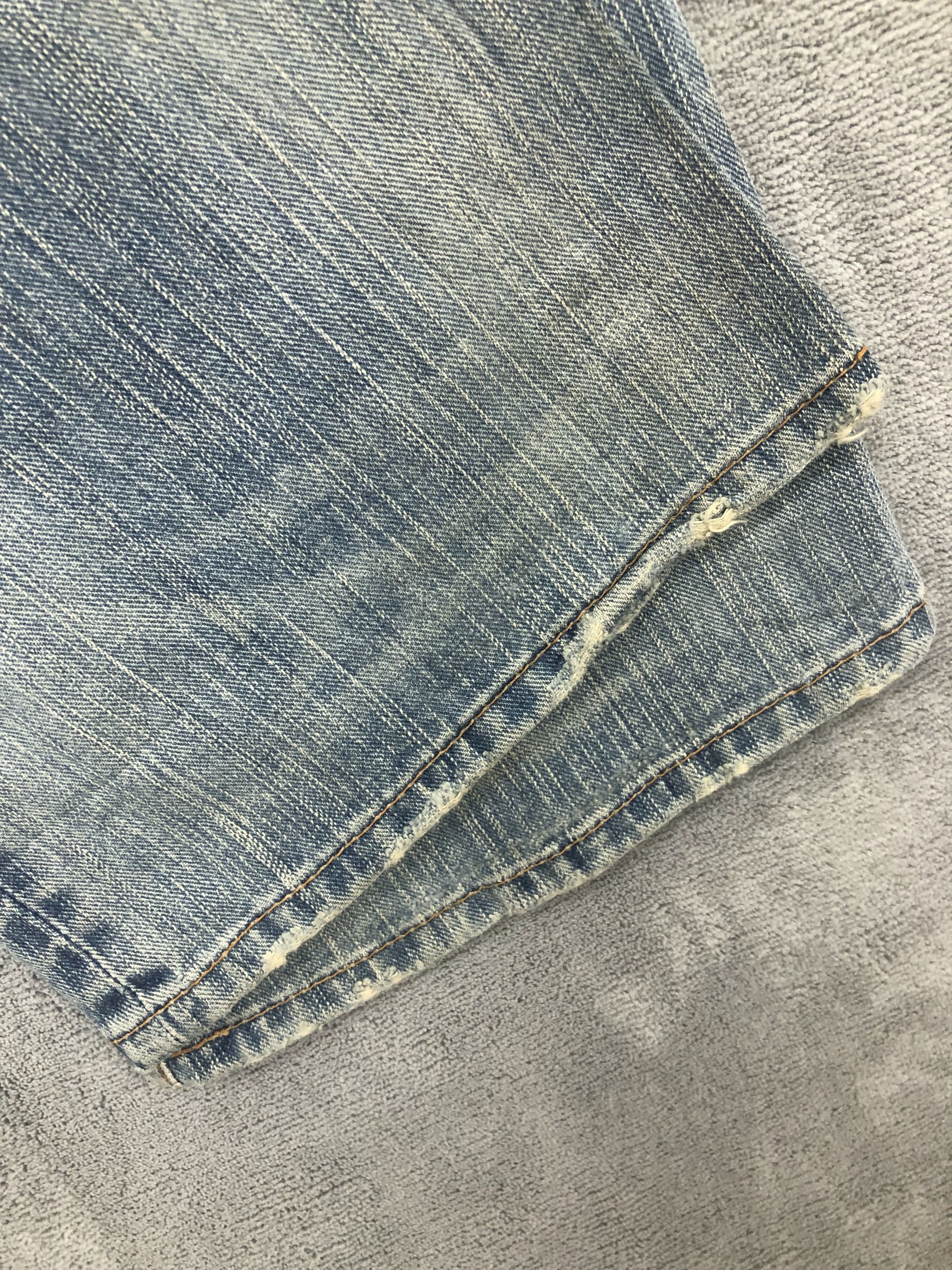 Japanese Brand Vintage Edwin Bush Flared Denim Jeans Faded blue Size US 32 / EU 48 - 10 Thumbnail