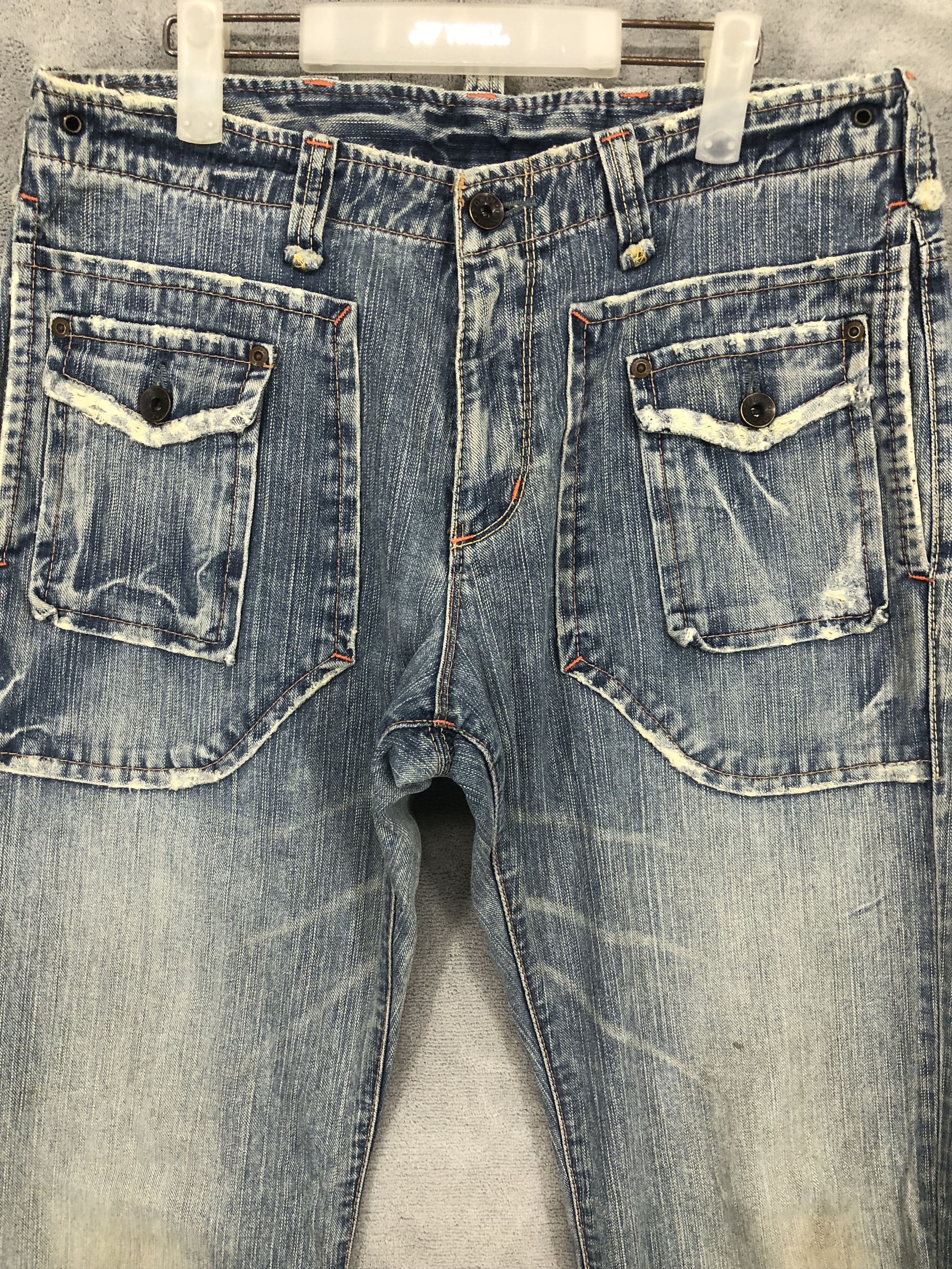 Japanese Brand Vintage Edwin Bush Flared Denim Jeans Faded blue Size US 32 / EU 48 - 3 Thumbnail