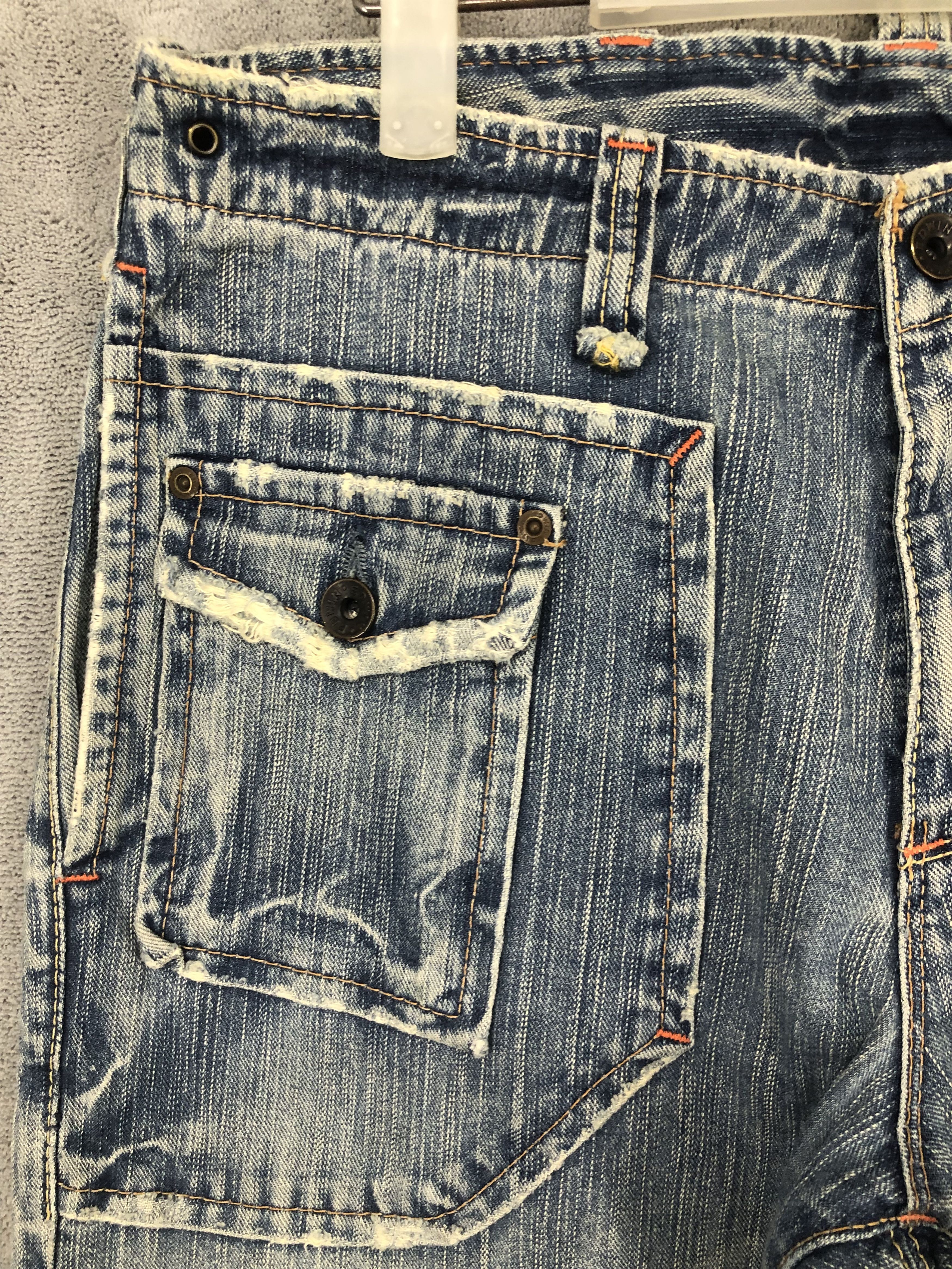 Japanese Brand Vintage Edwin Bush Flared Denim Jeans Faded blue Size US 32 / EU 48 - 4 Thumbnail