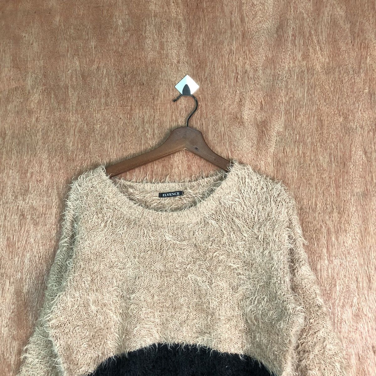 Hypebeast × Japanese Brand Elvence japan 2 tone Shag Shaggy Fur Mohair Knitwear #6490 Size L / US 10 / IT 46 - 2 Thumbnail