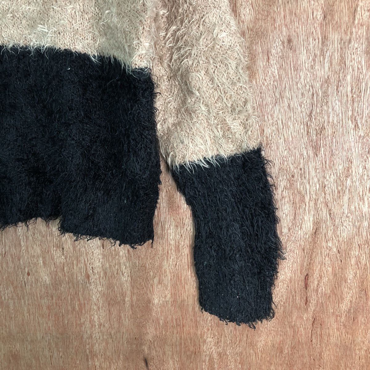 Hypebeast × Japanese Brand Elvence japan 2 tone Shag Shaggy Fur Mohair Knitwear #6490 Size L / US 10 / IT 46 - 5 Thumbnail