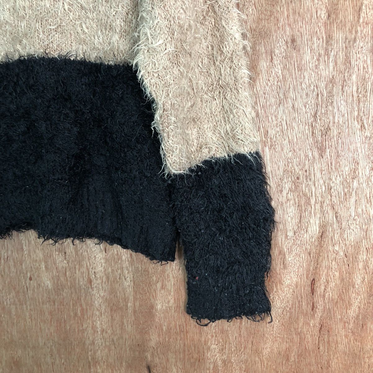 Hypebeast × Japanese Brand Elvence japan 2 tone Shag Shaggy Fur Mohair Knitwear #6490 Size L / US 10 / IT 46 - 11 Thumbnail
