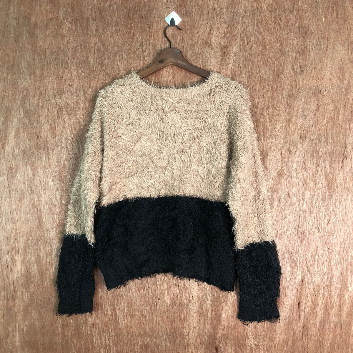 Hypebeast × Japanese Brand Elvence japan 2 tone Shag Shaggy Fur Mohair Knitwear #6490 Size L / US 10 / IT 46 - 9 Thumbnail