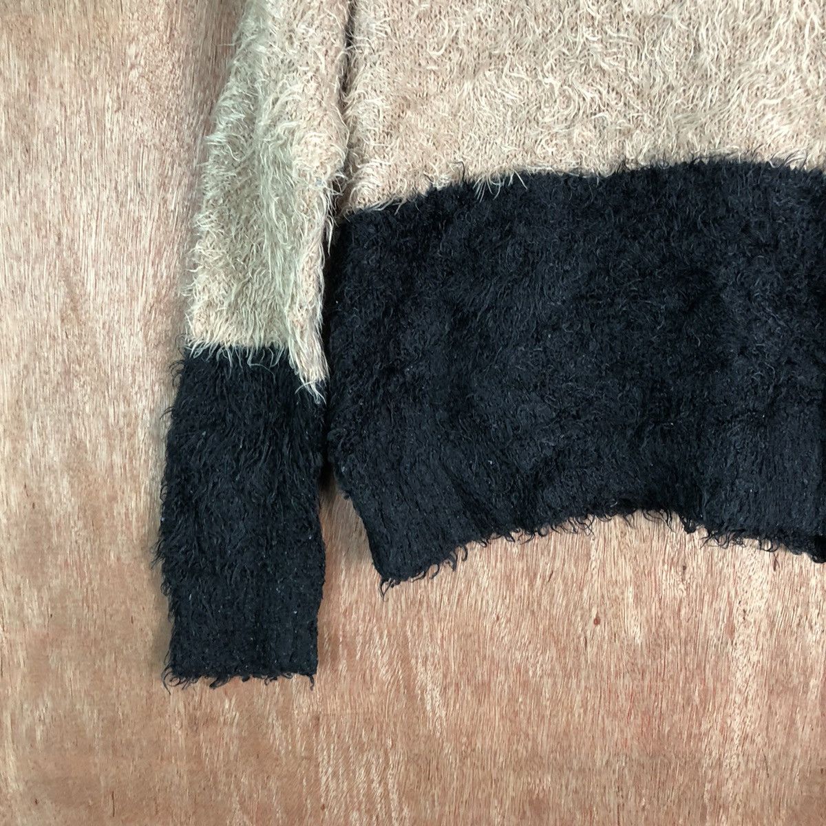 Hypebeast × Japanese Brand Elvence japan 2 tone Shag Shaggy Fur Mohair Knitwear #6490 Size L / US 10 / IT 46 - 10 Thumbnail