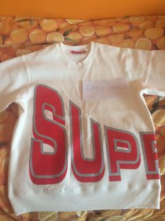 Supreme Supreme Side Arc Crewneck White | Grailed