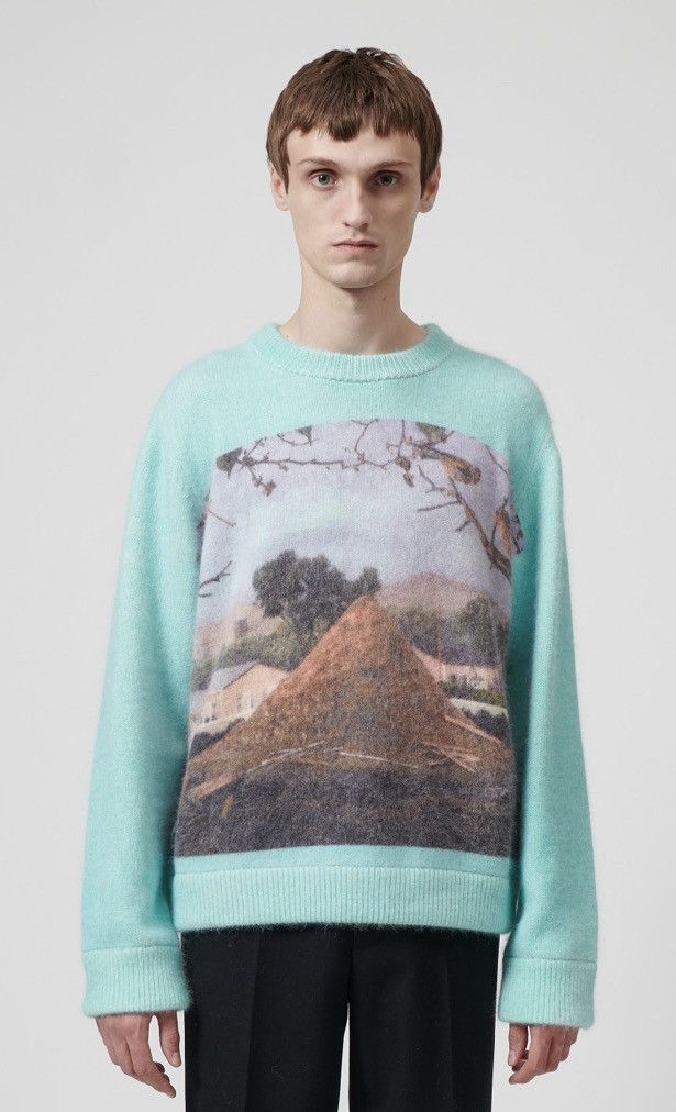image of Namacheko Gregory Crewdson Printed Dunstan Crewneck in Turqouise, Men's (Size Small)