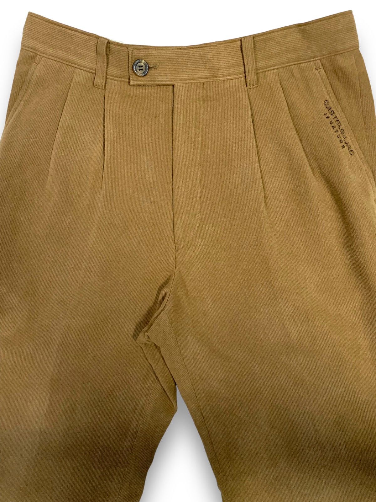 Jean Charles De Castelbajac Vintage Castelbajac +2 Nature Corduroy Baggy Pleated Pants Size US 30 / EU 46 - 3 Thumbnail
