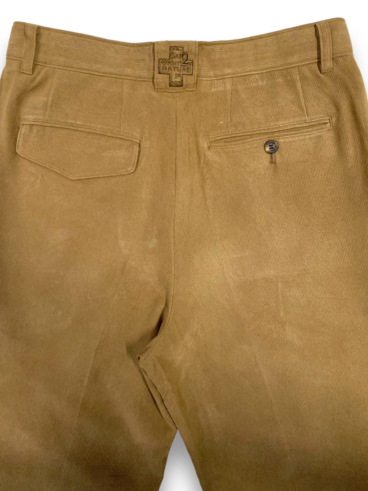 Jean Charles De Castelbajac Vintage Castelbajac +2 Nature Corduroy Baggy Pleated Pants Size US 30 / EU 46 - 10 Thumbnail