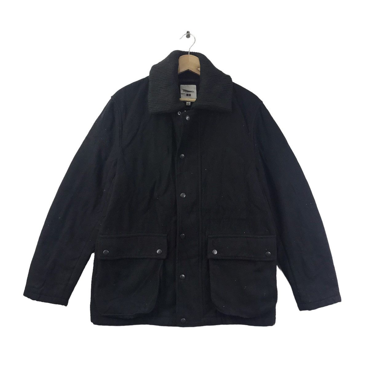 JW Anderson × Uniqlo JW ANDERSON x UNIQLO Black Wool Quilted Coat Jacket Size US L / EU 52-54 / 3 - 1 Thumbnail