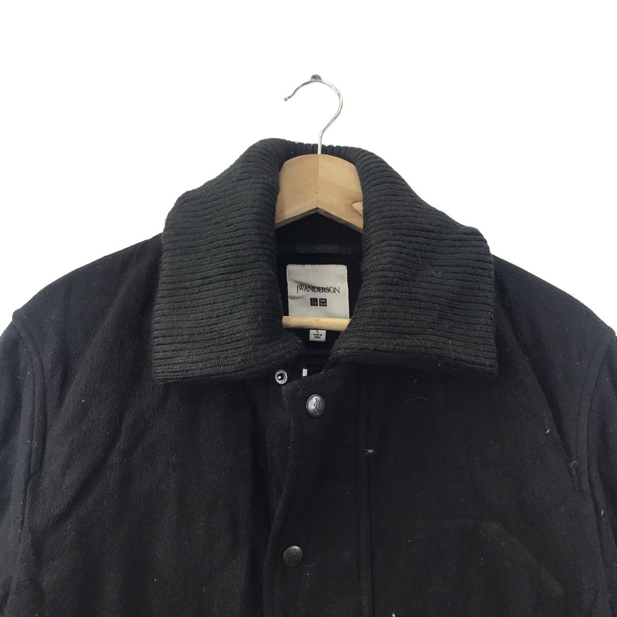 JW Anderson × Uniqlo JW ANDERSON x UNIQLO Black Wool Quilted Coat Jacket Size US L / EU 52-54 / 3 - 2 Thumbnail