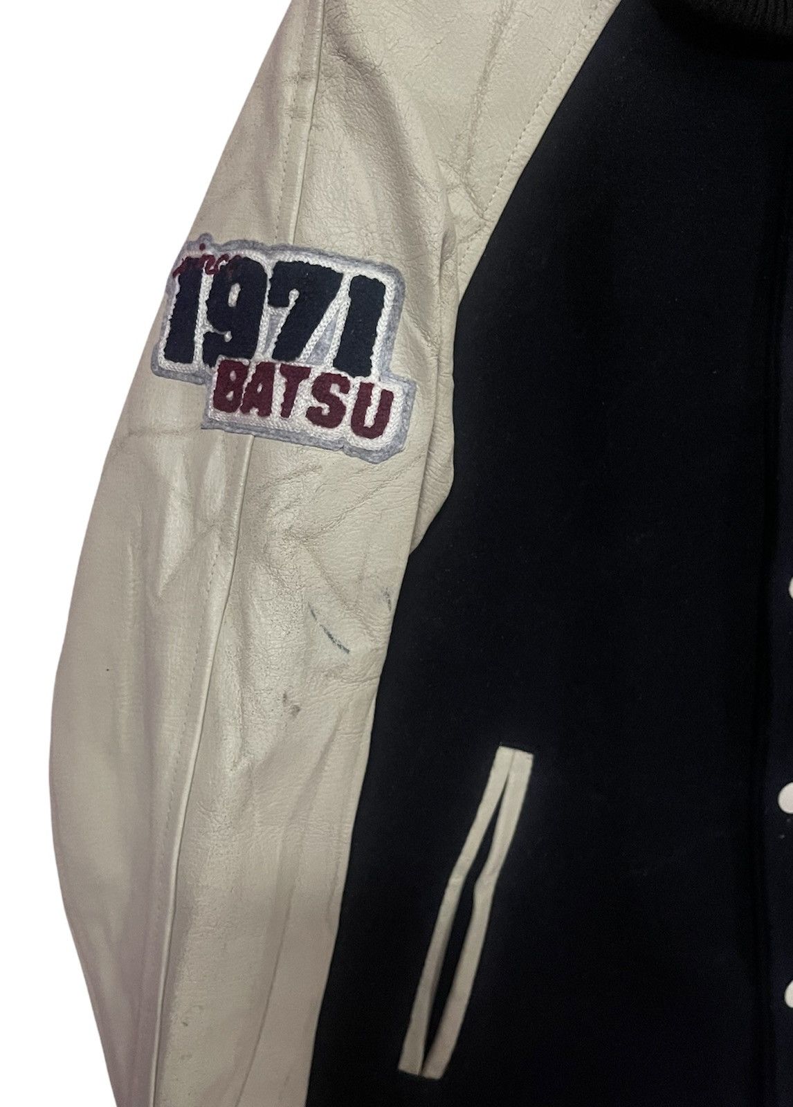 Japanese Brand BA TSU CLUB VERSITY JACKET SLEEVE LEATHER Size US S / EU 44-46 / 1 - 4 Thumbnail