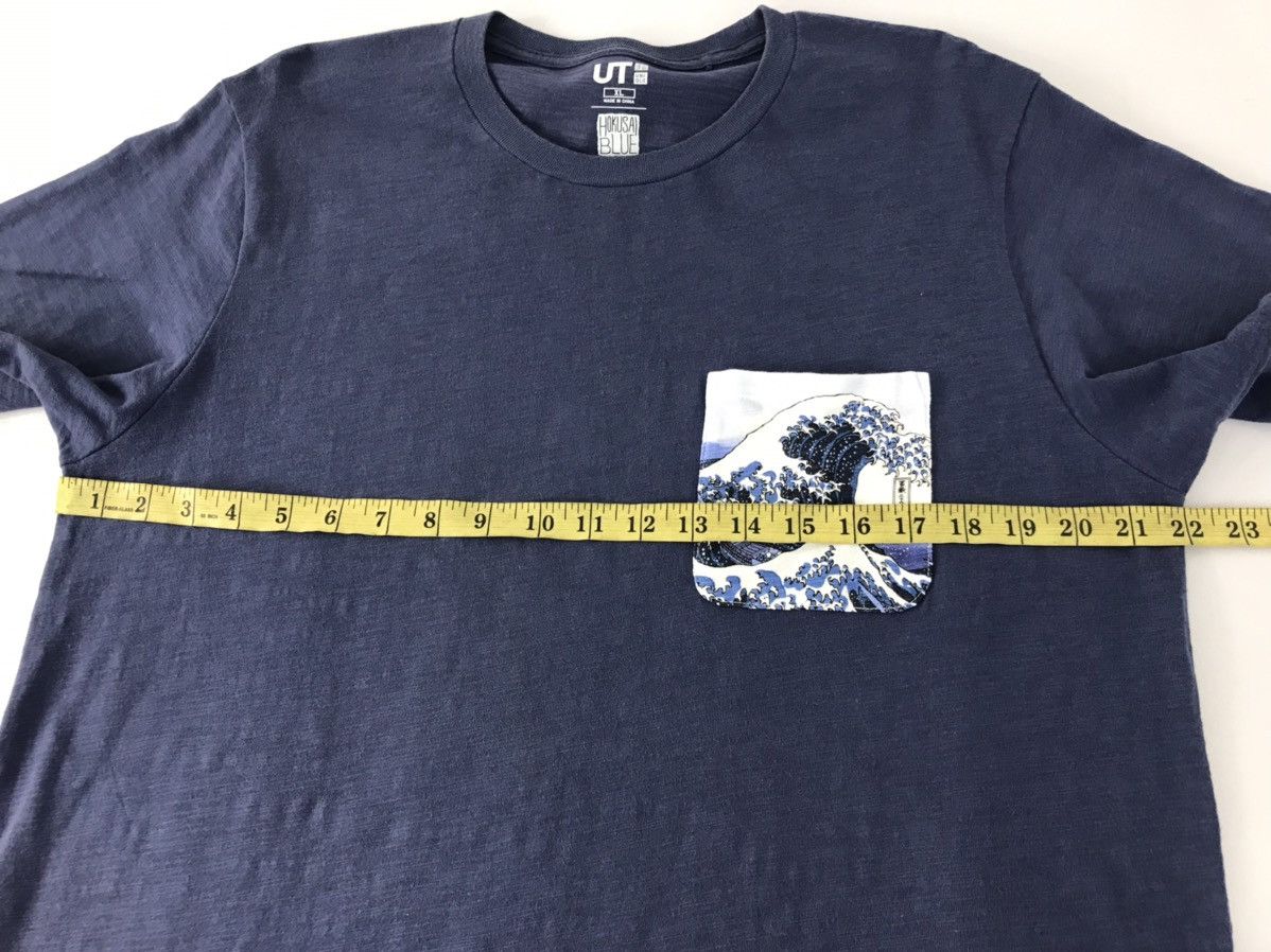 Japanese Brand Hokusai Blue Singgle Pocket Tee Size US L / EU 52-54 / 3 - 8 Thumbnail