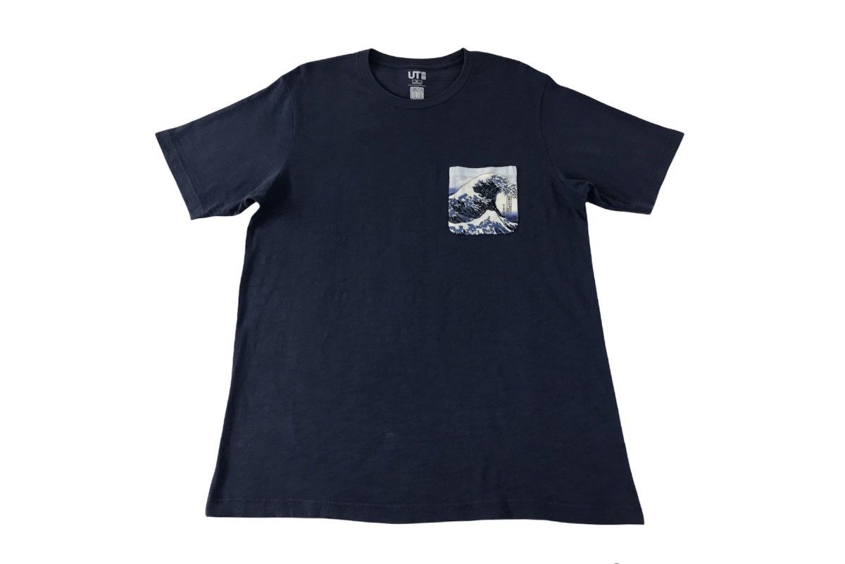 Japanese Brand Hokusai Blue Singgle Pocket Tee Size US L / EU 52-54 / 3 - 1 Thumbnail