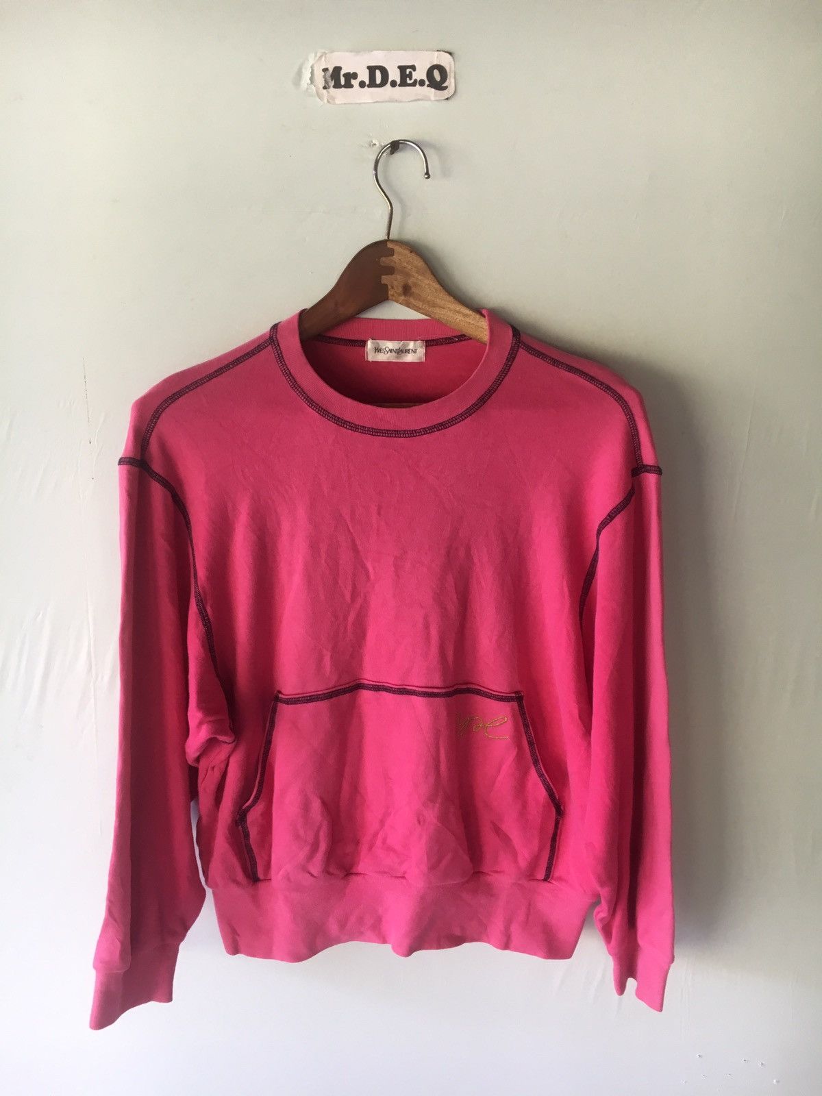 Yves Saint Laurent VINTAGE YSL PINK SIZE S SWEATSHIRT Size US S / EU 44-46 / 1 - 1 Thumbnail