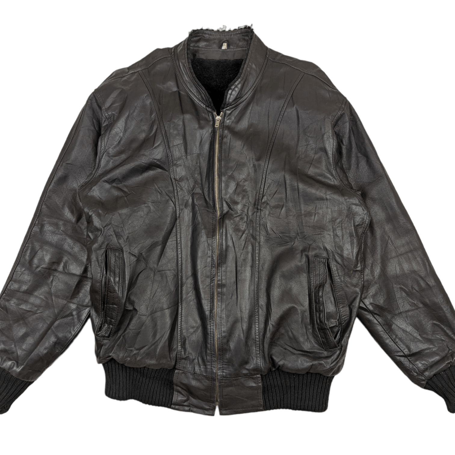 Japanese Brand Vintage 90's JAPAN Winter Cowhide Leather Jacket Size US M / EU 48-50 / 2 - 3 Thumbnail