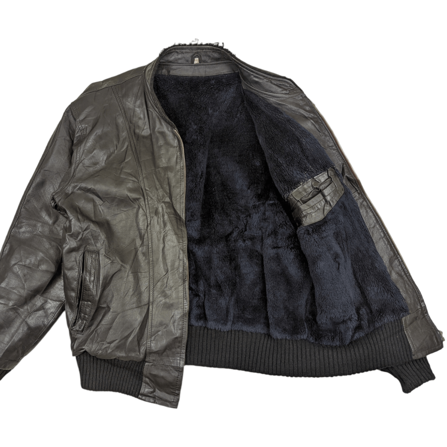 Japanese Brand Vintage 90's JAPAN Winter Cowhide Leather Jacket Size US M / EU 48-50 / 2 - 2 Thumbnail