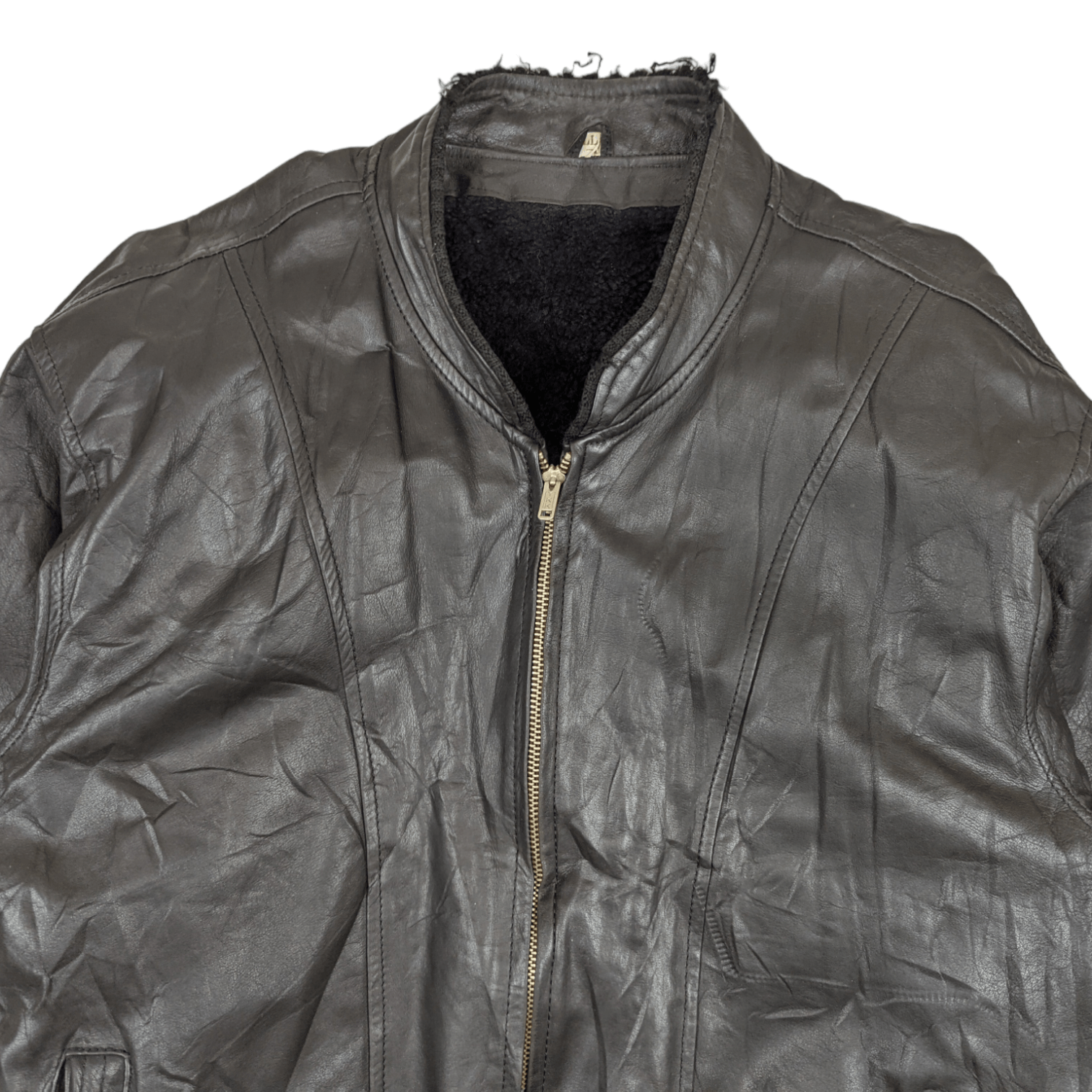 Japanese Brand Vintage 90's JAPAN Winter Cowhide Leather Jacket Size US M / EU 48-50 / 2 - 5 Thumbnail