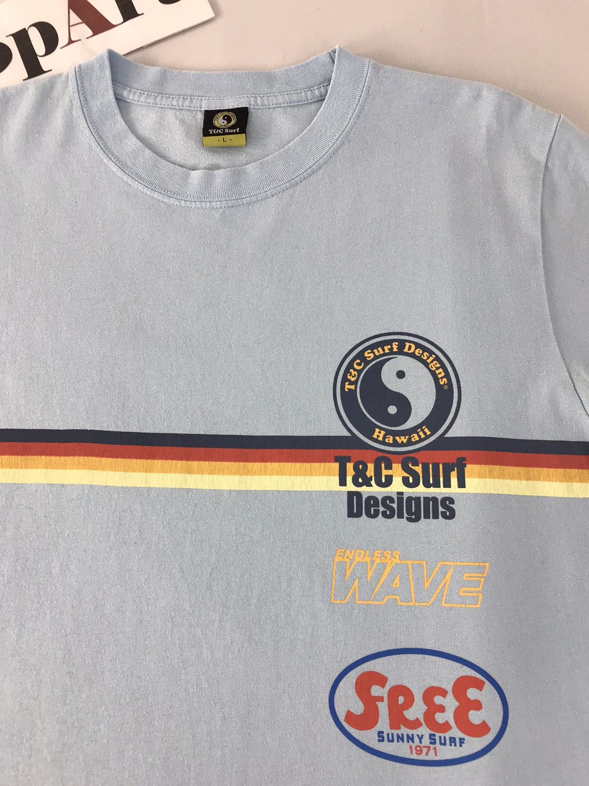 Japanese Brand T&Surf Surf Hawaii Design Tee Size US L / EU 52-54 / 3 - 4 Thumbnail