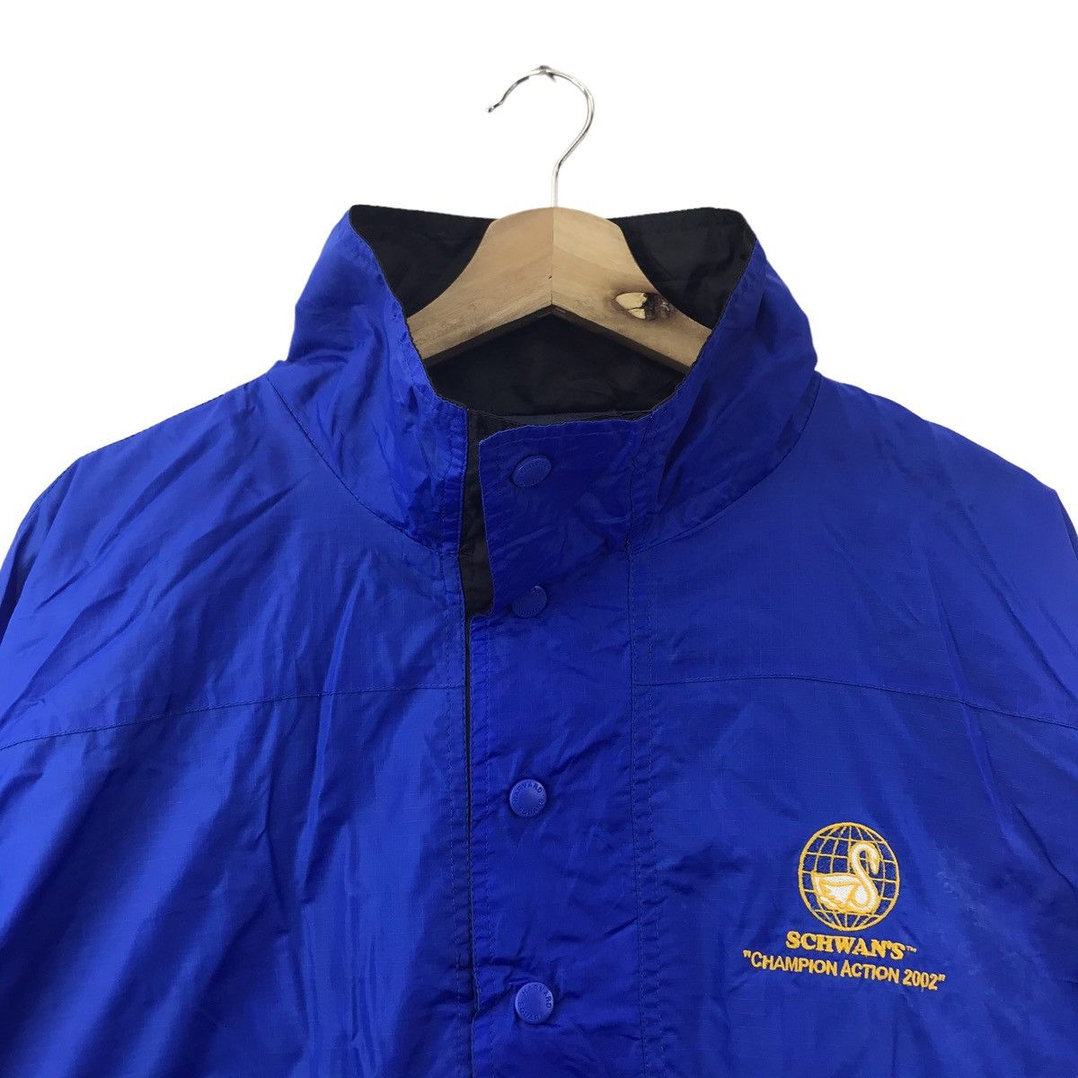 Vintage SCHWAN'S CHAMPIONSHIP ACTION 2002 Oversize Blue BomberJacket Size US L / EU 52-54 / 3 - 2 Thumbnail