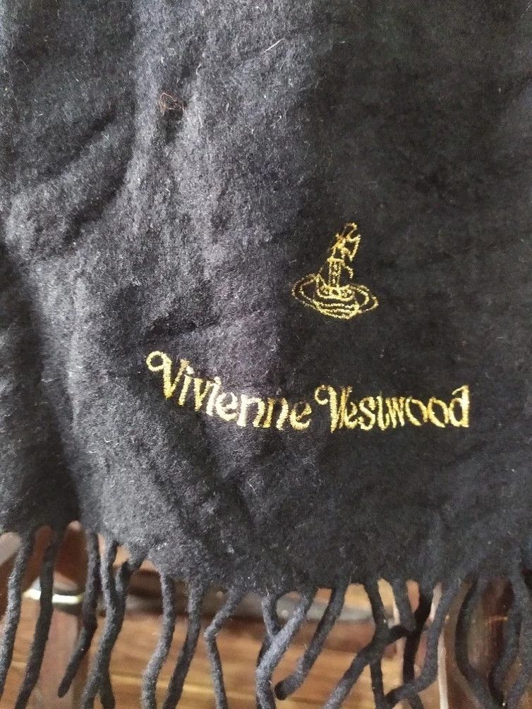 Vivienne Westwood Vivienne Westwood Scarf/Muffler/Wool embroidery logo Size ONE SIZE - 2 Thumbnail
