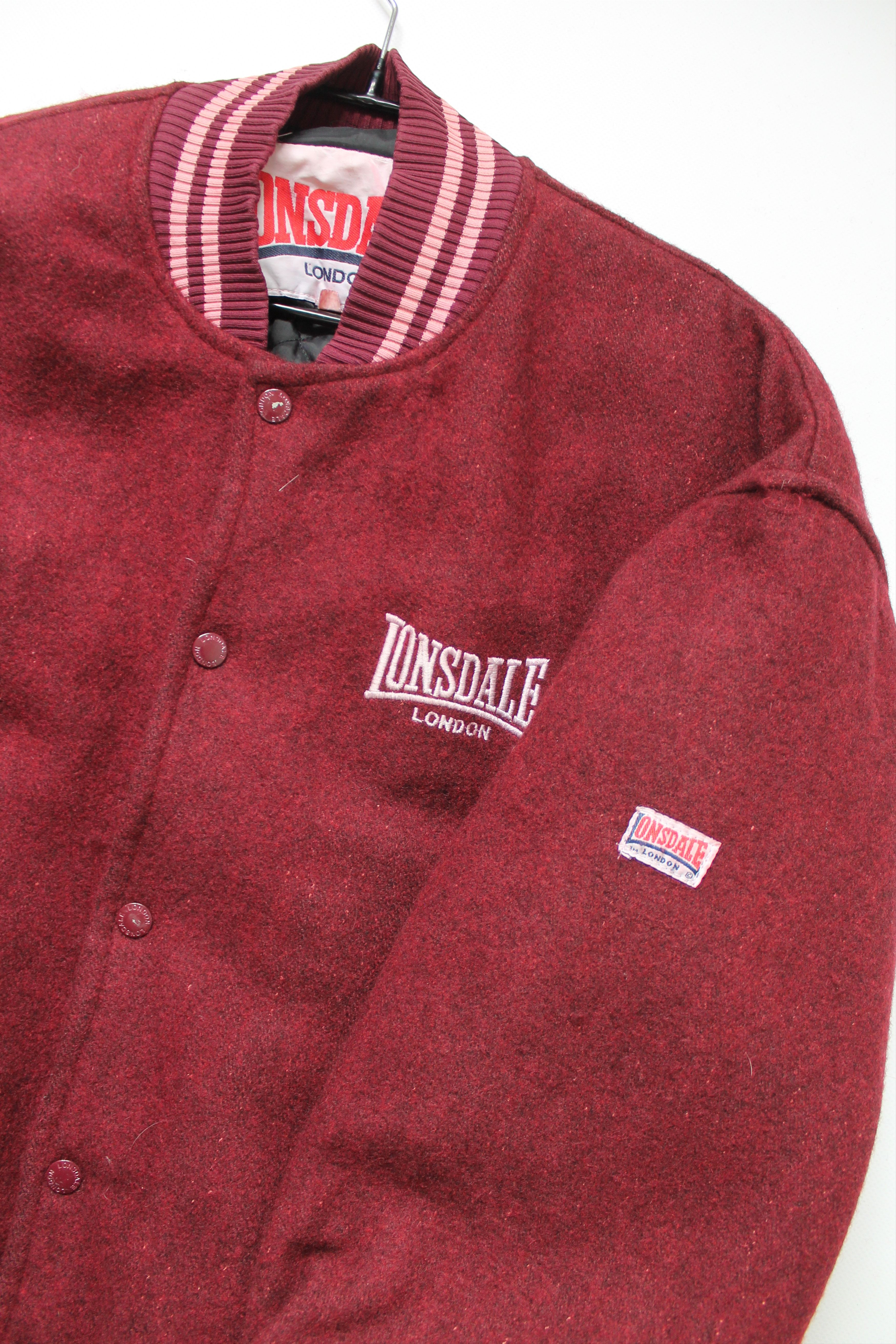Lonsdale VINTAGE! Lonsdale London Wool Bomber Jacket XL Size US XL / EU 56 / 4 - 4 Thumbnail