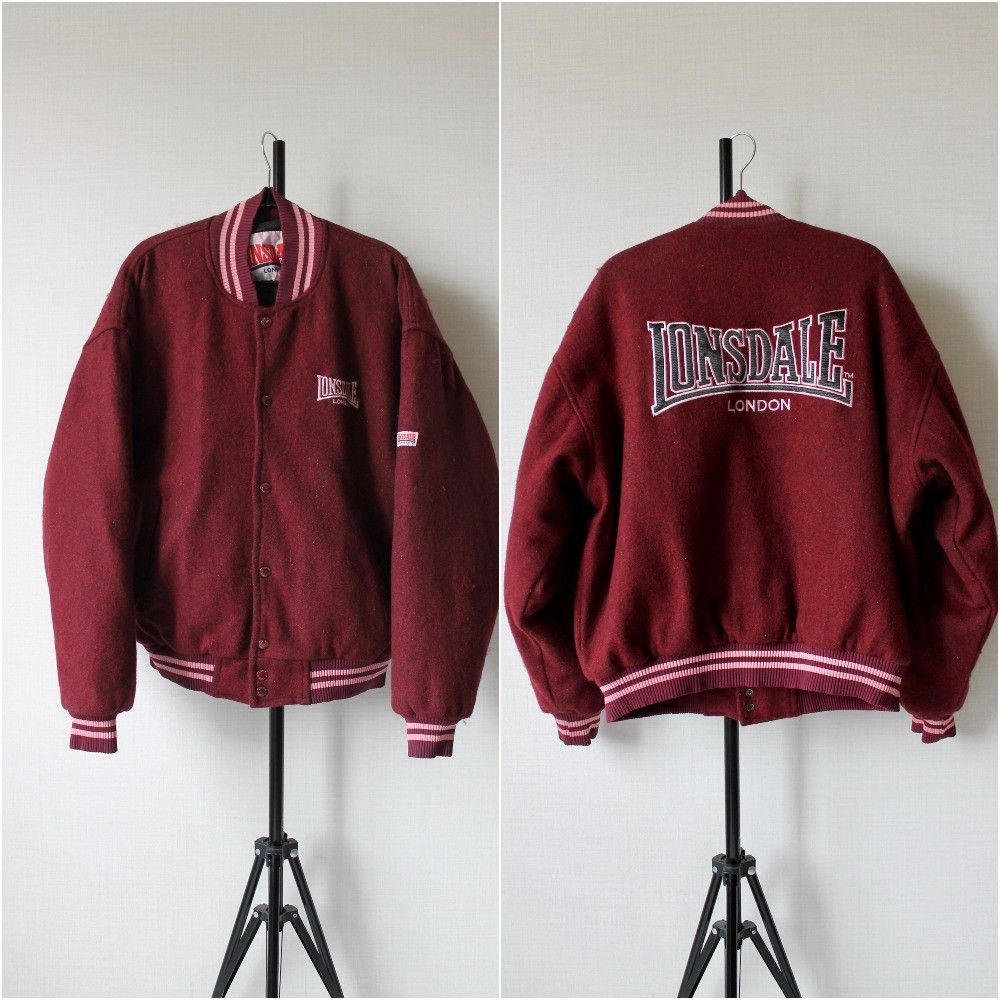 Lonsdale VINTAGE! Lonsdale London Wool Bomber Jacket XL Size US XL / EU 56 / 4 - 1 Thumbnail