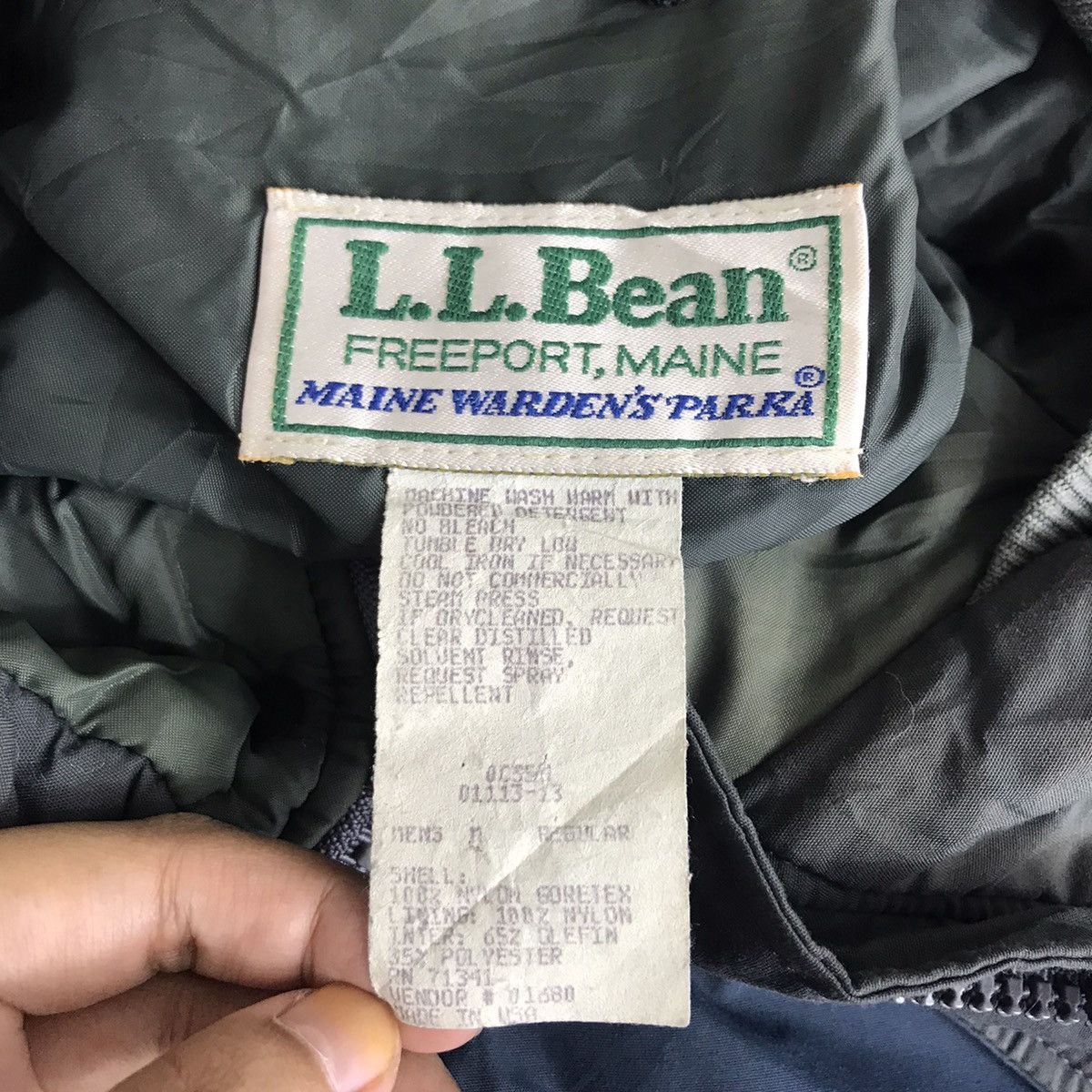 L.L. Bean Vintage 90s LL BEAN USA Outdoor Fishing Hiking Hoodie Jacket Size US XXL / EU 58 / 5 - 4 Thumbnail