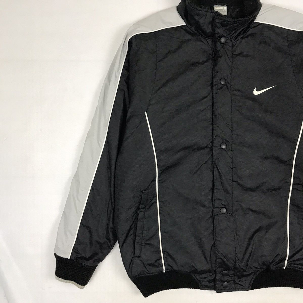 Nike × Vintage Vintage Nike Big Swoosh Zipper Jacket Size US L / EU 52-54 / 3 - 7 Thumbnail