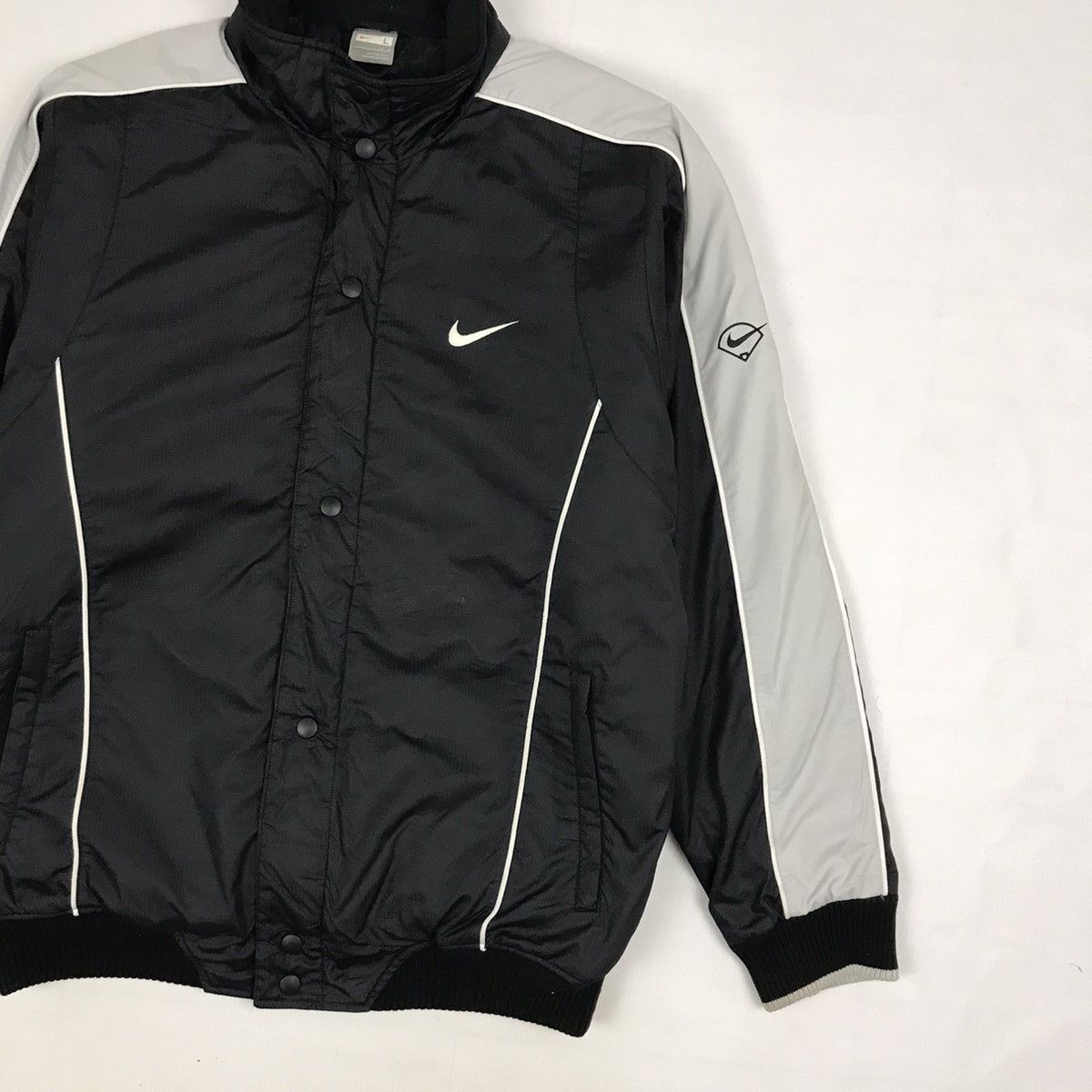 Nike × Vintage Vintage Nike Big Swoosh Zipper Jacket Size US L / EU 52-54 / 3 - 6 Thumbnail