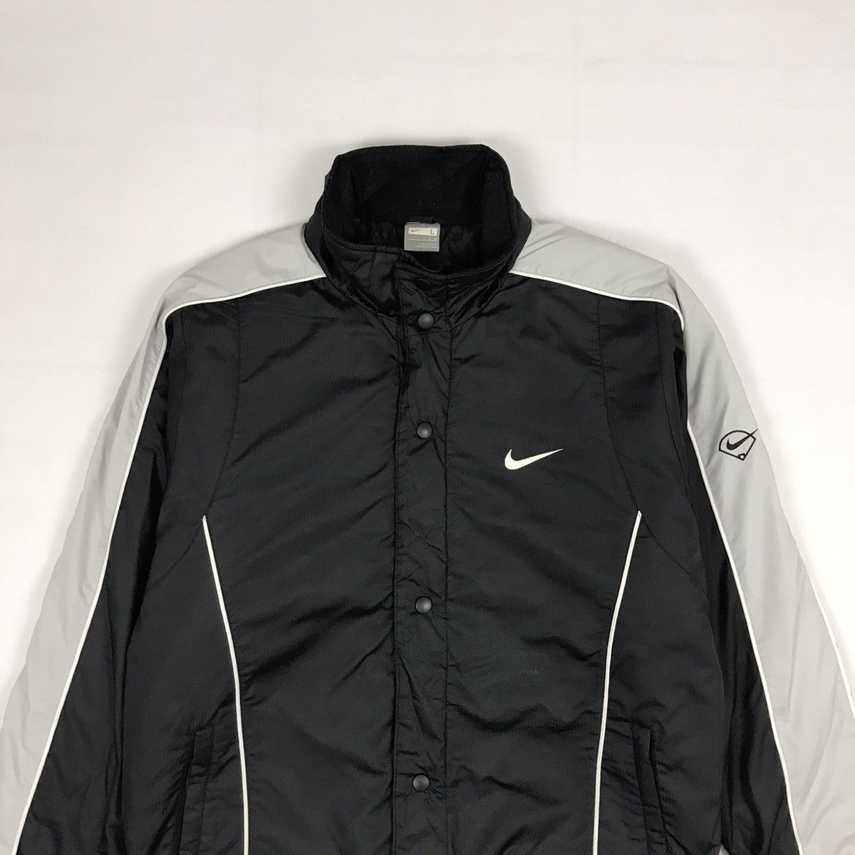 Nike × Vintage Vintage Nike Big Swoosh Zipper Jacket Size US L / EU 52-54 / 3 - 5 Thumbnail