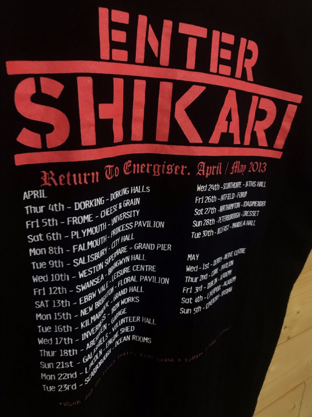 Band Tees Enter Shikari 2013 tour t-shirt Size US M / EU 48-50 / 2 - 8 Thumbnail
