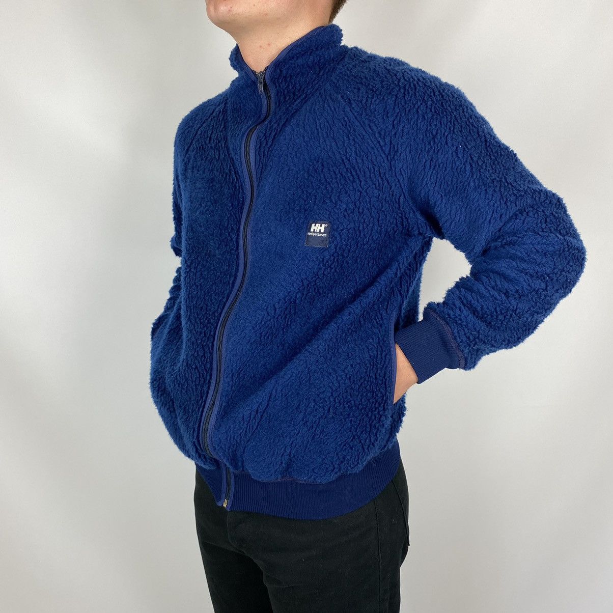 Helly Hansen × Vintage 1990’s Vintage Helly Hansen Deep Pile Sherpa Fleece Jacket Size US M / EU 48-50 / 2 - 2 Thumbnail